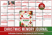 Christmas Memory Journal Canva Kdp, a Stationery Template by Mustafiz (Thumbnail 1 of 6)