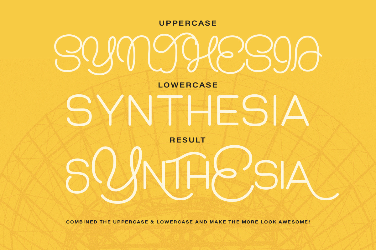 Synthesia Experimental Quirky Font, a Sans Serif Font by Letterhend Studio (Photo 6 of 8)