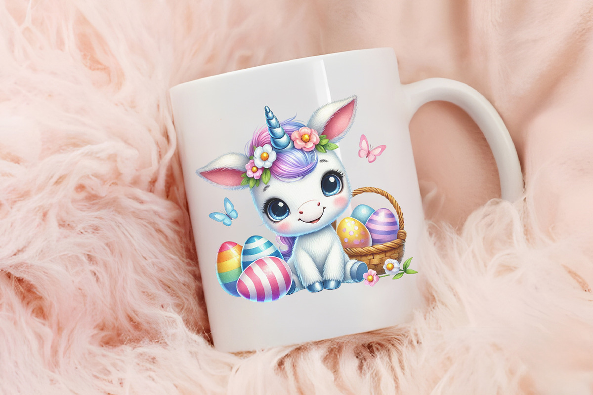 Newborn unicorn Easter Day Png, an Illustration by RobertsArt (Photo 4 of 7)