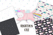 Unicorn Cat (posters and patterns), an Animal Illustration by Marina Demidova (Thumbnail 1 of 3)