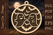 Halloween Suncatcher SVG, a Work Illustration by Digital Artistic99 (Thumbnail 1 of 4)