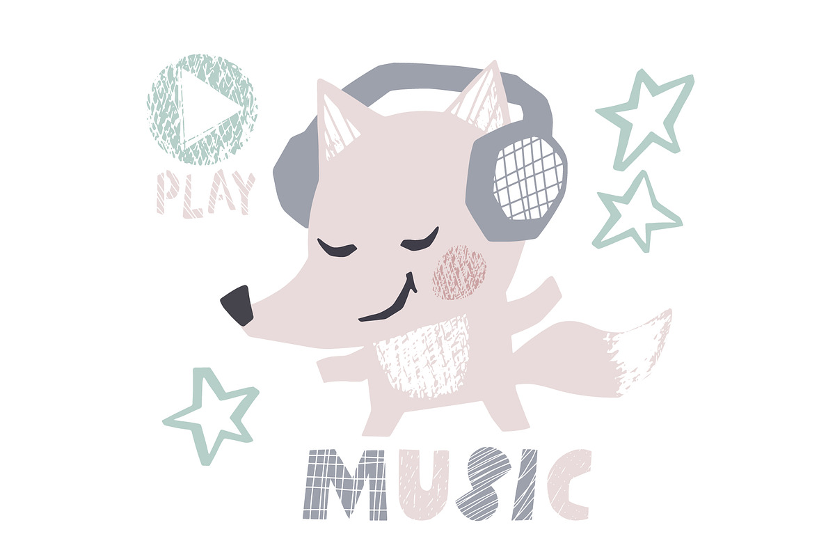 Dancing animals. Music kids vector, an Animal Illustration by MeadowFox (Photo 2 of 9)
