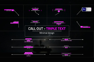 Triple Text Call Out | .mogrt, a Marketing Template by Gatamotion