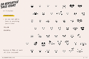 50 Hand-Drawn Faces, a Solid Icon by AlisonPeters.xyz (Thumbnail 2 of 4)