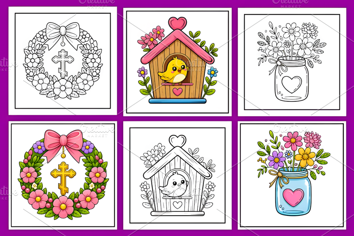 Christian Bold & Easy Coloring Book, a Decorative Illustration by Design Station (Photo 4 of 4)