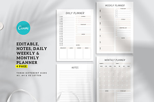 CANVA Daily, Weekly And Monthly Plan