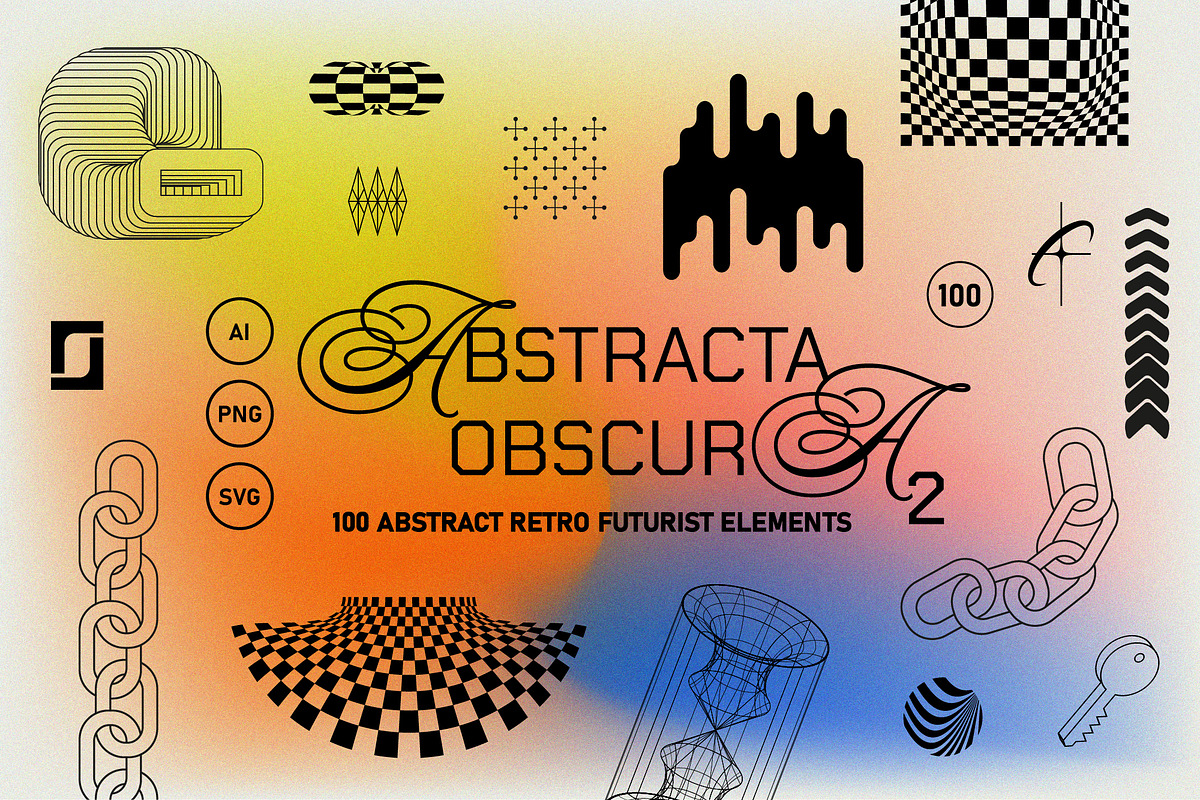 Retro Futurist Abstract Collection 2, an Object Graphic by angelainthefields (Photo 1 of 8)