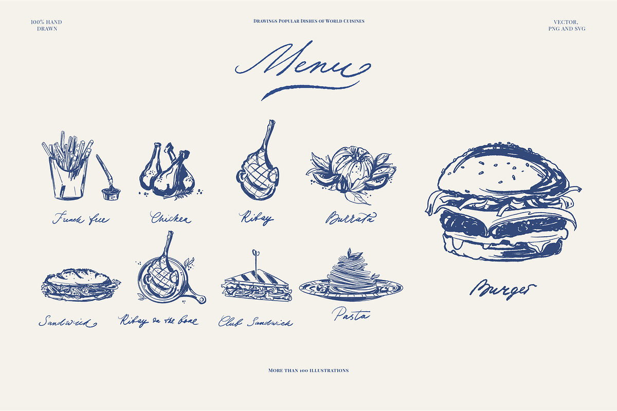Hand Drawn Food & Menu Illustration, a Food Illustration by Summer Nightingale Art (Photo 7 of 16)