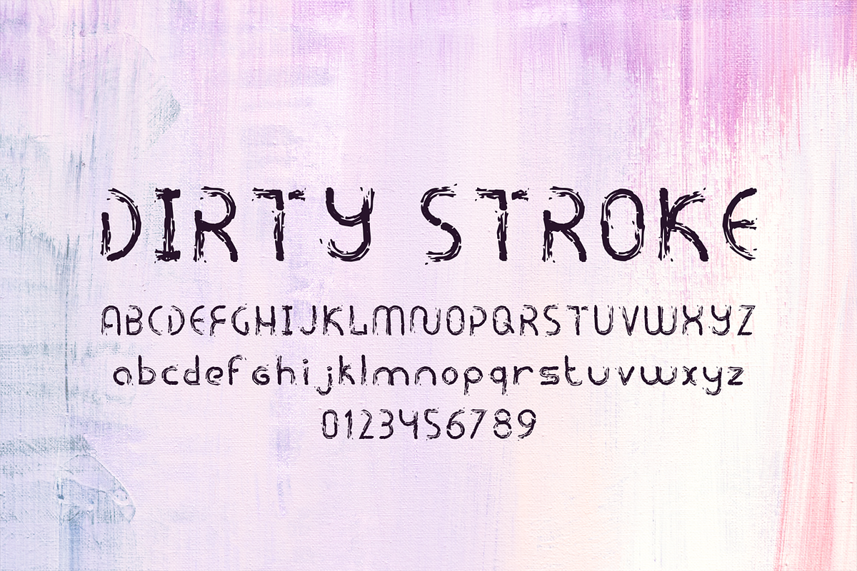 Dirty Stroke / Distressed Typeface, a Handwritten Font by nikstudio (Photo 2 of 5)