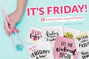 Friday - hand lettering sayings, a Food Illustration by Anna's Creative Store (Thumbnail 1 of 5)