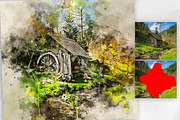 Splatter Watercolor Photoshop Action, an Action Add-On by GorynArt (Thumbnail 4 of 20)