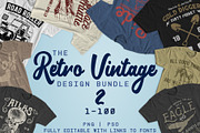 100 Retro Vintage T-Shirt Designs 2, an Illustration by CJR Designs (Thumbnail 1 of 34)