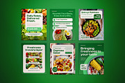 Salad Healthy Food Social Media Pack, a Flyer Template by The Good Store (Thumbnail 3 of 4)