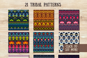 3.Tribal Patterns, Brushes And Cards