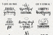Thanksgiving Day lettering & clipart, a Decorative Illustration by harmonia_green_art (Thumbnail 2 of 8)