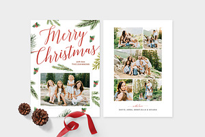 Christmas Photo Card Template -CD086