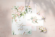 Watercolor Blush Floral Alphabet Set, a Decorative Illustration by Veris Studio (Thumbnail 11 of 24)