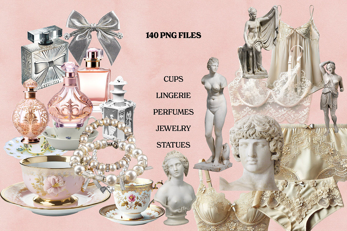 Coquette core Cottage Collage Pack, an Object Graphic by Marie T (Photo 4 of 10)