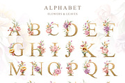 Colorful Florals with Alphabet set, an Object Graphic by Yorda Studio (Thumbnail 4 of 15)