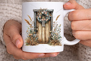 Watercolor Spring Door Clipart PNG, an Illustration by Canvas Craft (Thumbnail 4 of 7)