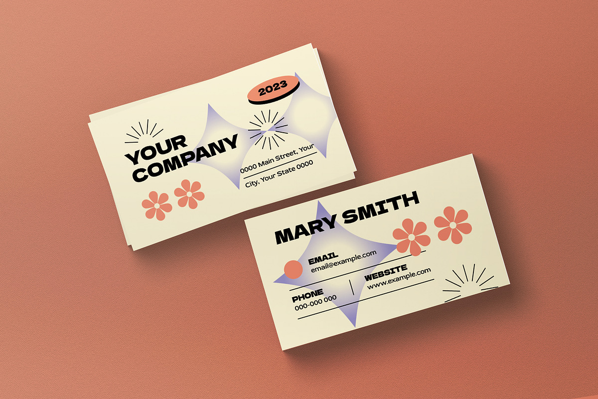 Gradient Geometric Business Card, a Business Card Template by graphicook (Photo 3 of 3)