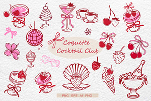 Coquette Cocktail Club - Hand-Drawn