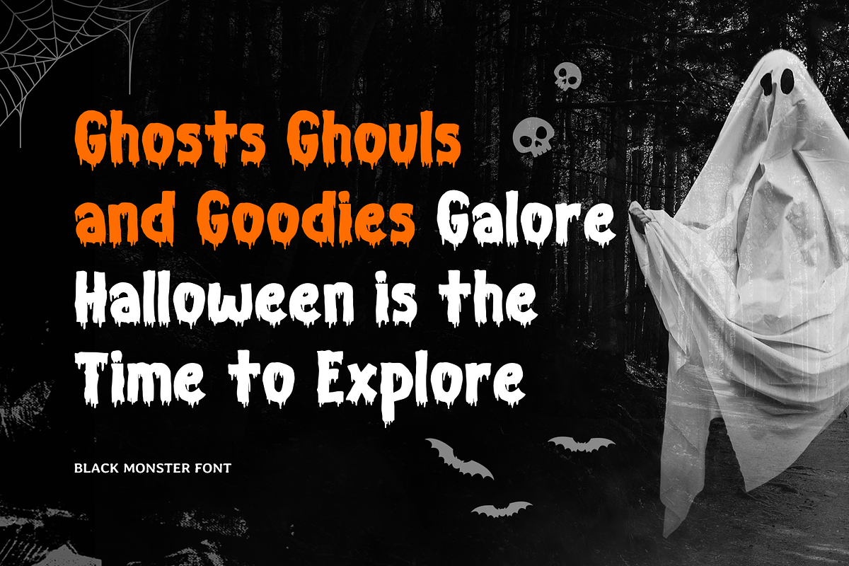 BLACK MONSTER - Halloween Font, a Handwritten Font by Mozatype (Photo 8 of 10)