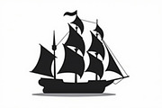 10 Classic Sailing Ship Vector Bundl, an Object Graphic by balal (Thumbnail 2 of 11)