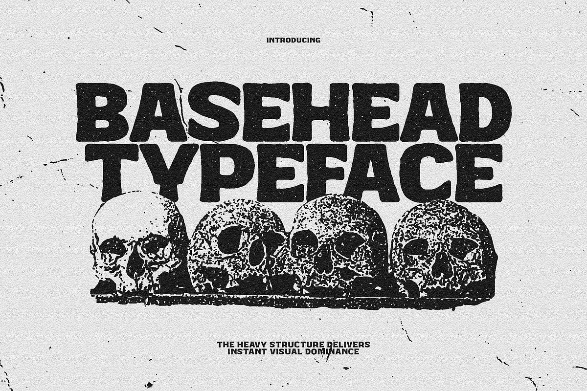 BaseHead – Bold Retro Display font, a Serif Font by Typeparties (Photo 1 of 10)