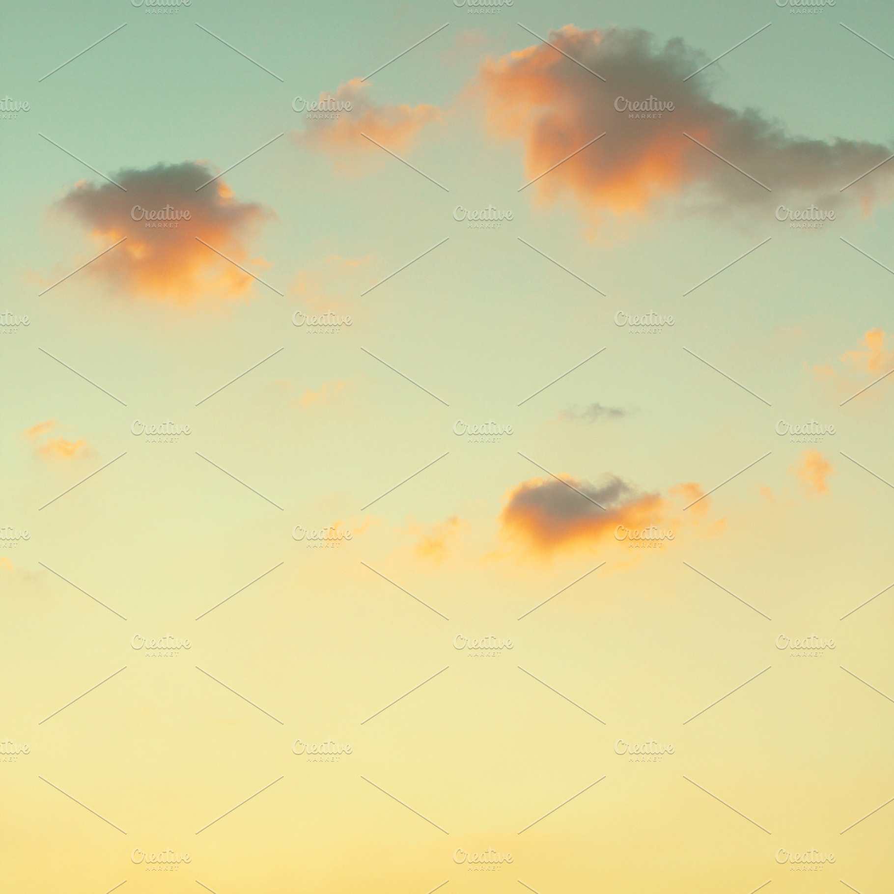 Vintage cloud and sky