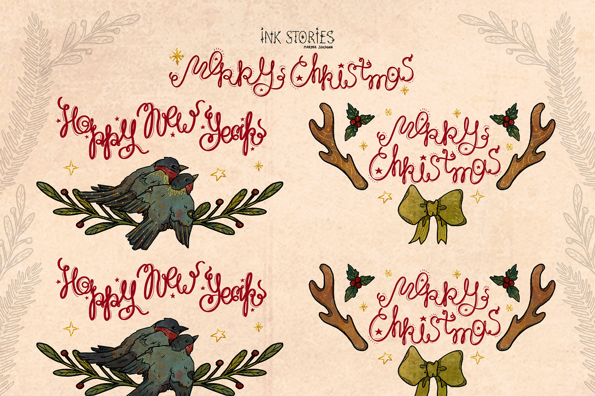 Merry Christmas, a Seasonal Illustration by Ink Stories (Photo 17 of 25)
