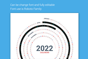 Calendar 2022 Round Spiral