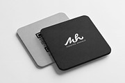 Rounded Square Coaster Mockup, a Cups & Container Mockup by graphypix (Thumbnail 4 of 4)