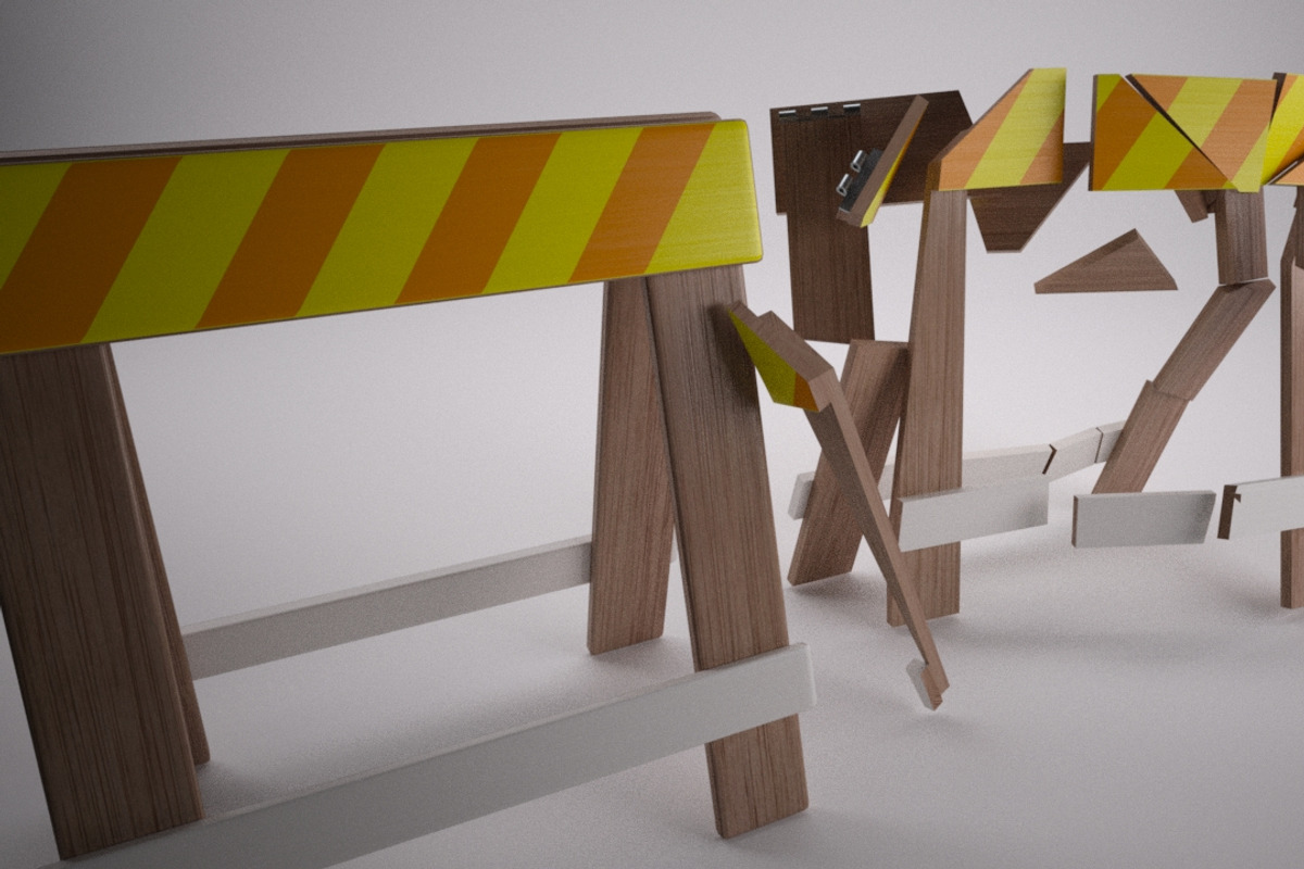 Construction Barrier, an Object 3D Model by kjpargeterimages (Photo 3 of 4)