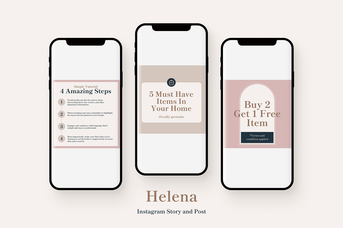 Helena - Instagram Post Template, a Social Media Template by MYDesign (Photo 3 of 5)