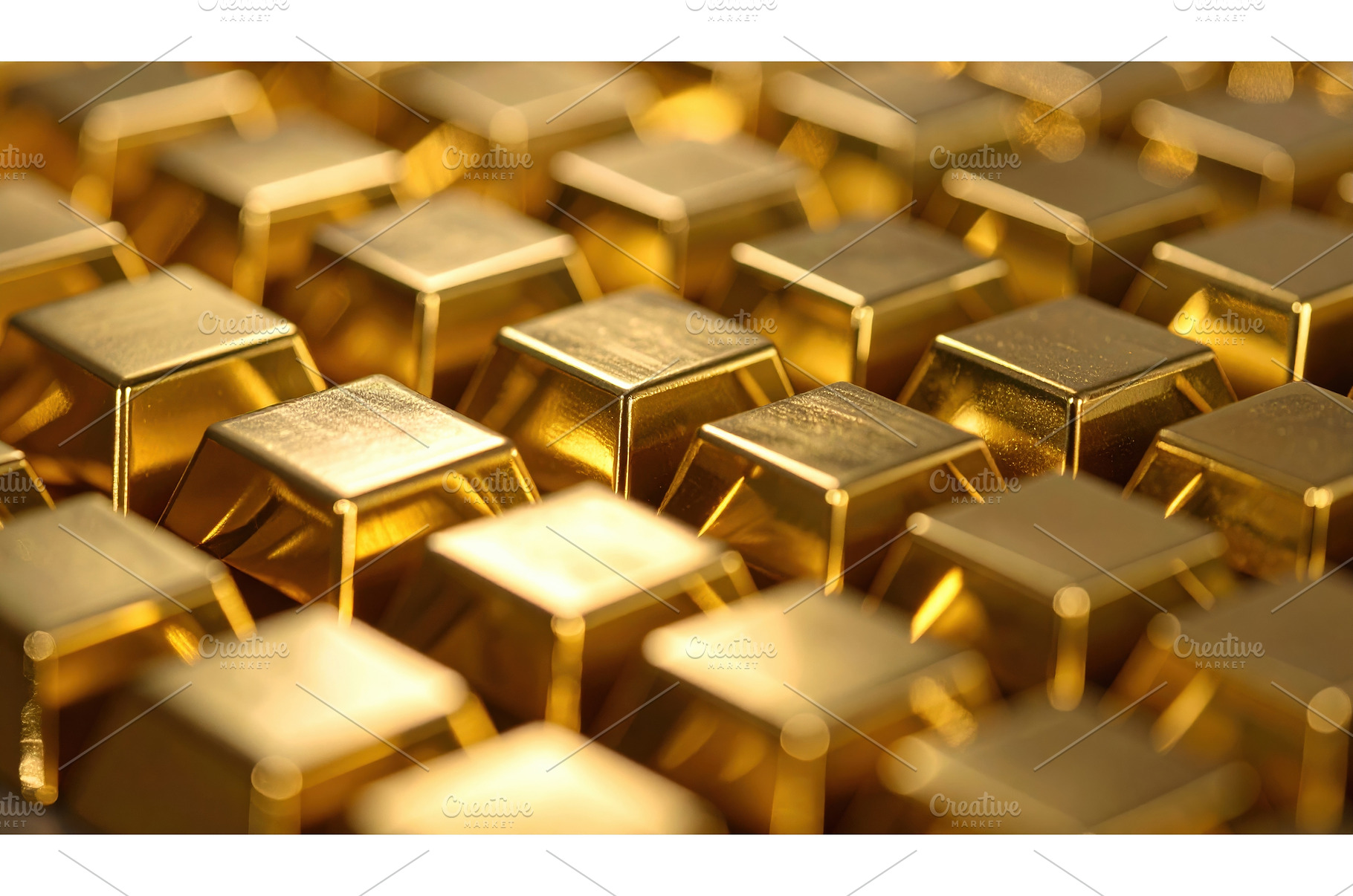 Stack of shining gold bars arranged, a Business Photo by Igor Tichonow