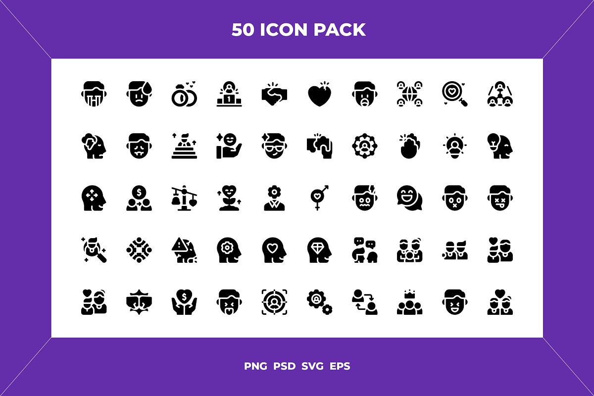 Human relations icons, an Outline Icon by Wencory (Photo 1 of 2)