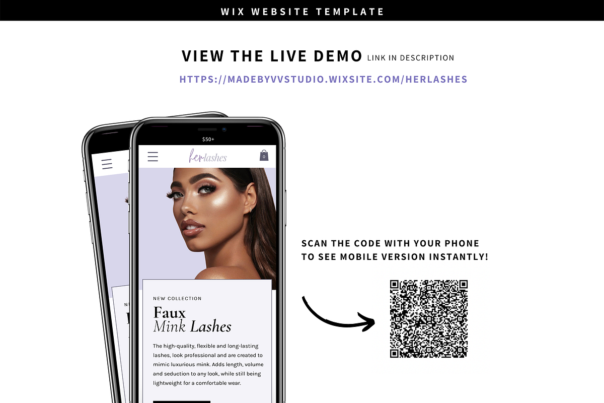 WIX Website Template | Her Lashes, a Wix Template by VVC Studio (Photo 3 of 4)