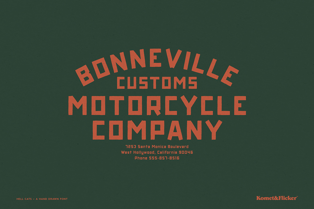 HELL CATS, a Sans Serif Font by Komet & Flicker (Photo 10 of 13)