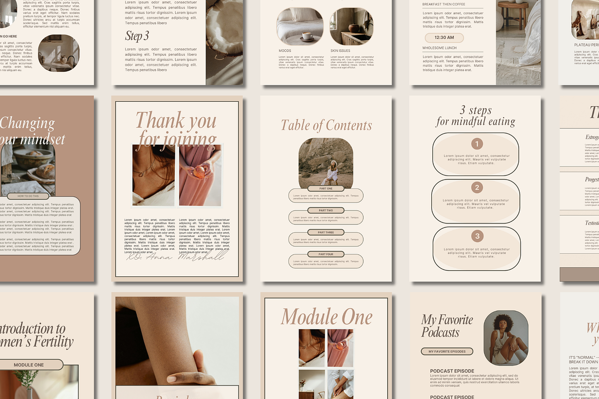 Neutral Canva Workbook Template preview 4