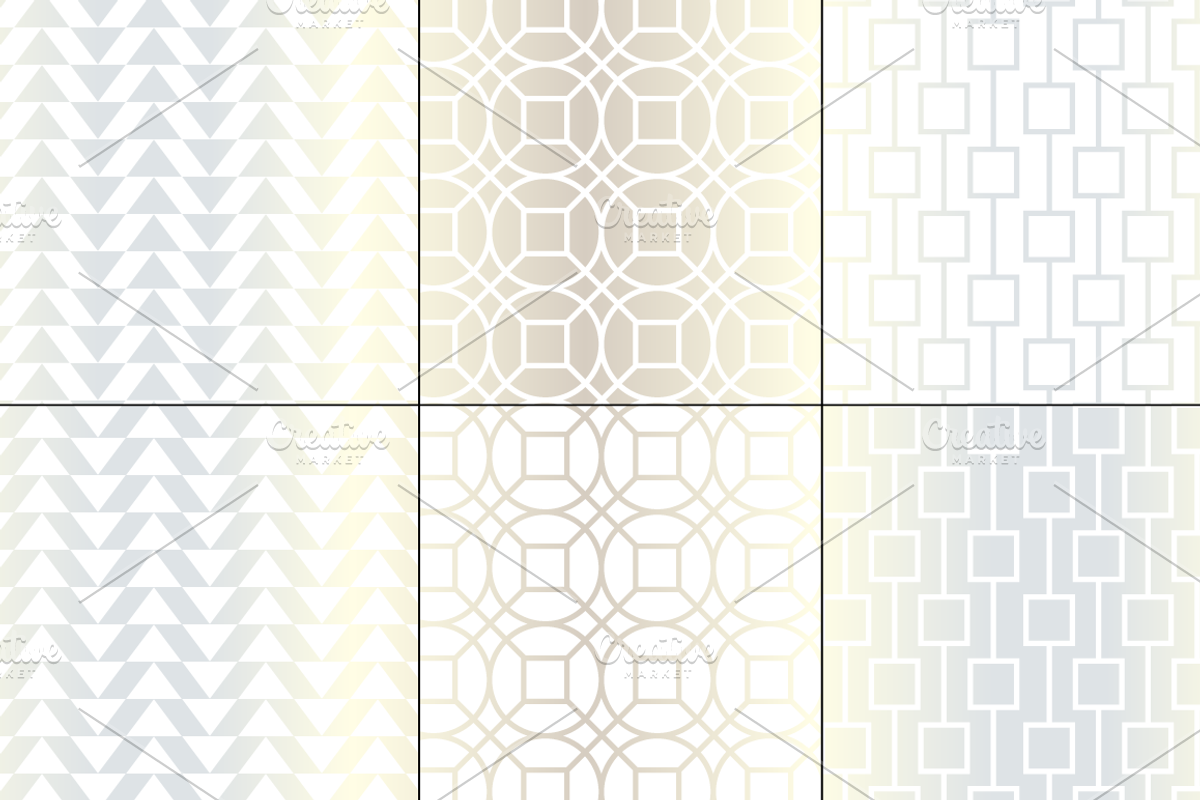 Seamless Silver Mod Geometrics preview 4
