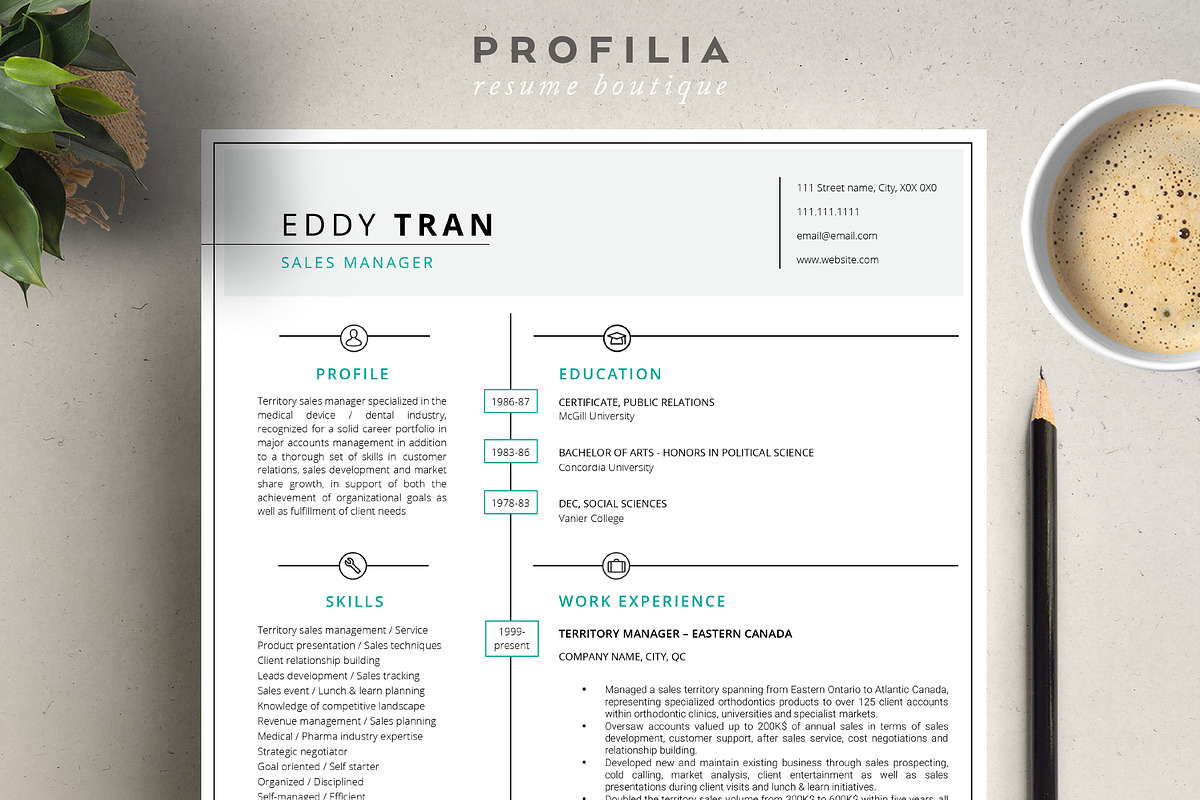 Word Resume & Cover Letter Template, a Resume Template by Profilia Resume Boutique (Photo 1 of 4)