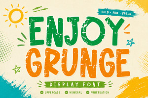 Enjoy Grunge - Playful Grunge, a Slab Serif Font by Limited.studio