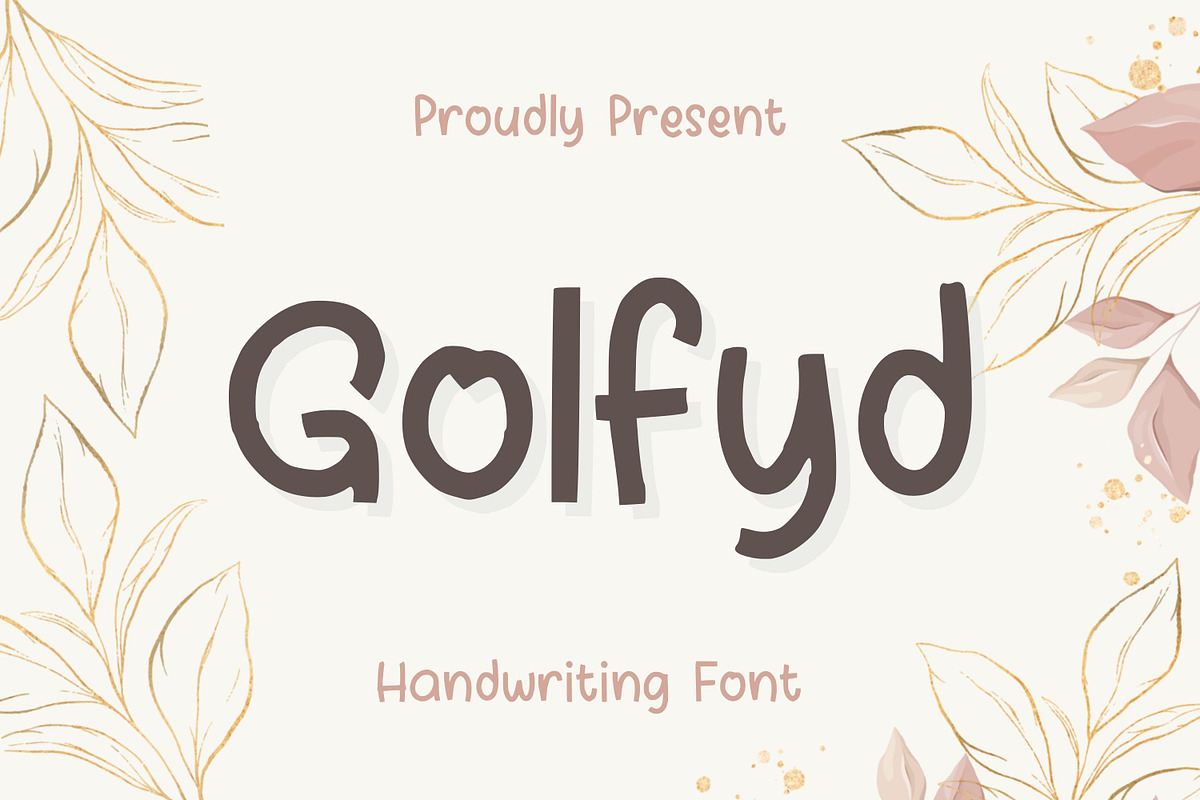 Golfyd Handwriting Font, a Handwritten Font by Aisyah (Photo 1 of 4)