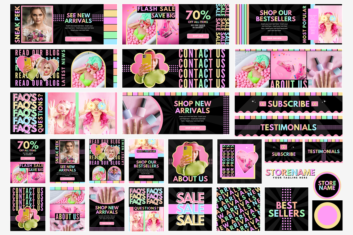 Shop Banner Template Bundle, a Shopify Template by SunshineStudioBoutique (Photo 3 of 7)