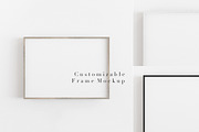 Customizable Wooden Frame Mockup, a Graphic by HALFTOUNE (Thumbnail 1 of 9)