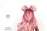 Pink Rose Gold Girl Illustration, an Illustration by Frou Fou Craft (Thumbnail 1 of 2)
