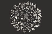 Christmas Hand-drawn Floral Decor, a Decorative Illustration by Adiemus (Thumbnail 2 of 8)