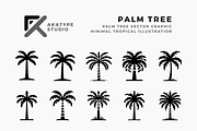Palm Tree Icon, a Solid Icon by Akatype Studio (Thumbnail 1 of 3)