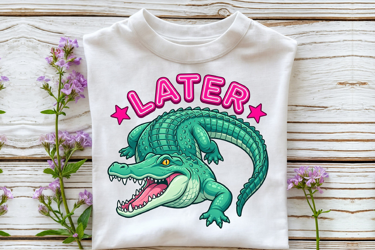 Later Gator Cute Alligator PNG, a Seasonal Illustration by Sublimation Artist (Photo 3 of 9)